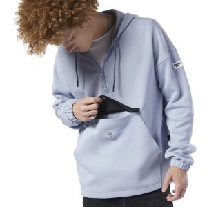 Bluza Z Kapturem Męskie Reebok Classic Advance Pullover Głęboka Niebieskie PL 01EXKCH